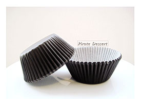 CUPCAKE LINERS BLACK Cupcake Papers Grease Proof By PirateDessert