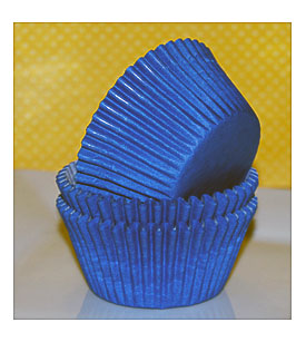 Royal Blue Cupcake Liners. Regency Wraps Greaseproof Baking Cups
