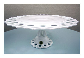 Vintage Westmoreland Milk Glass Cake Stand Doric By JunkingForJoy