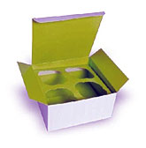 Packnwood PacknWood 209BCK4 4 Piece Cupcake Box With Green Insert