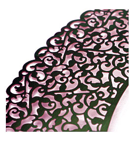 Pearly Filigree Vine Cupcake Wrappers Wraps Cases Set Of 12 Green