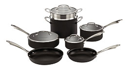Safe Hard Anodized 11 Piece Cookware Set Cookware Sets At Hayneedle