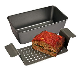 Baking Loaf Pan Allows You To Drain Off The Grease For Healthier