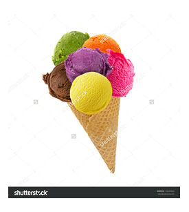 Ice Cream Scoops On Cone Stock Photo 135201653 Shutterstock