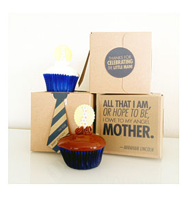 Crafty Baby Shower Cupcakes + Favor Boxes