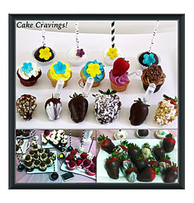 Mini Cupcakes, Cake Pops And Chocolate Covered Infused Straw