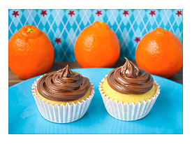 Orange Infused Cupcake W A Orange Mascarpone Cream Filling And Dark