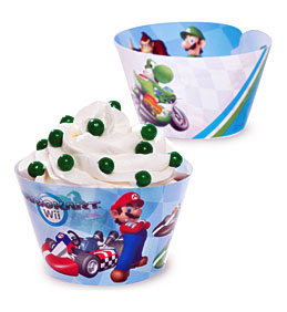 Mario Kart Wii Reversible Cupcake Wrappers 