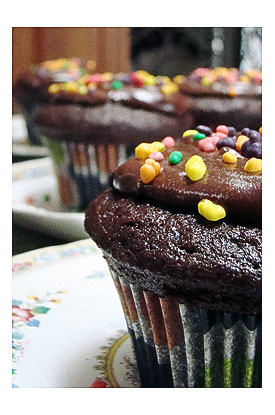 Triple Chocolate Peanut Butter Cupcake