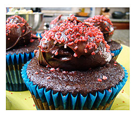 Twice Chocolate Cinnamon Spice Cupcakes