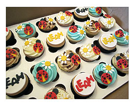 Lady Bug Birthday Cupcakes
