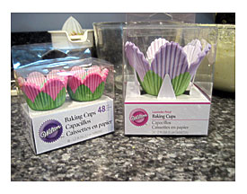 Pretty Floral Cupcake Liners For Lemon lavender Cupcakes