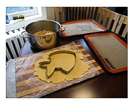 Use A Very Large Cookie Cutter To Define The Shape Into One Piece Of