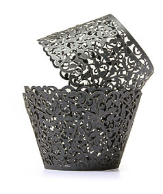 Details About 12pcs Filigree Laser Cut Cupcake Wrapper Wraps Cake Case