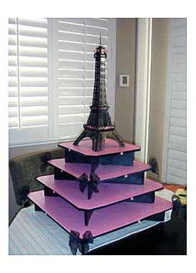 Eiffel Tower Cupcake Stand. Large 19" Metal Eiffel Tower Paris 3 Tier