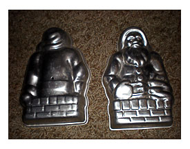 Baking Molds Cake Pans Chocolate Mold Santa Metal_