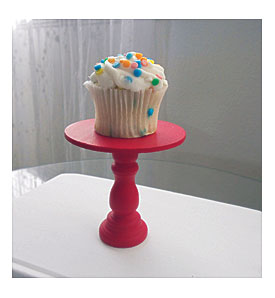 Red Mini Wooden Cupcake Stand Or Cake Pop Stand By Pinkrosecottage