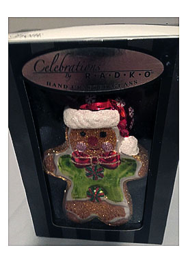 2015 Christopher Radko Classic Gingerbread Man Christmas Tree Ornament