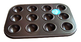 Mini Muffin Baking Sheet,12 Half Ball Moulds,Yorkshire Pud Tin Tray