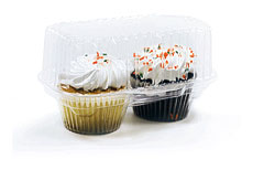 Plastic Hinged Cupcake Muffin Containers Case Of 250