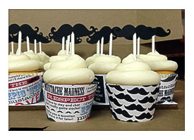 Mustache Cupcake Wrappers $3 Per Dozen