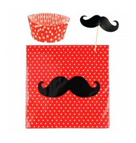 Mustache Cupcake Party Pack Pack Of 1 EA 10016436