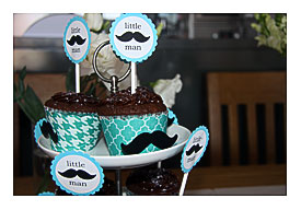 Mustache Cupcake Liners Moustache Wooden Cupcake