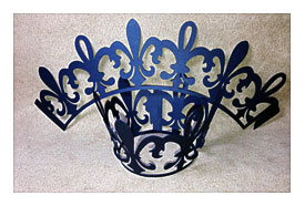 Cupcake Wrappers Navy Blue Fleur De Lis By DistinctClippings