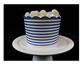 Navy Blue Horizontal Stripe Baking Cups Baking By MamaMiasCupcakes