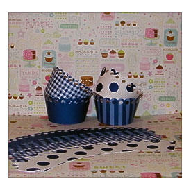 Items Similar To Navy Blue Cupcake Wrappers On Etsy