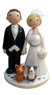 Wedding Cake Toppers. Hand Made Personalised Wedding Cake Toppers