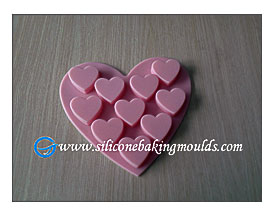 Heart Shape Silicone Chocolate Mold 10 cavity Silicone Chocolate Mold