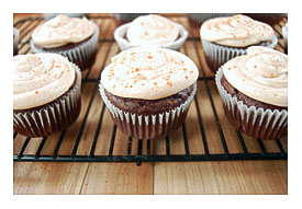 Pumpkin Pie Stuffed Chocolate Cupcakes For Childhood Cancer Month