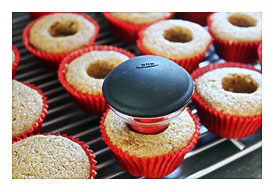 Using Oxo Good Grips Cupcake Corer Remove Centers Of Cupcakes
