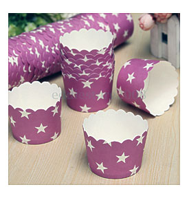 50pcs Star Cake Baking Paper Cups Cupcake Liners Muffin Dessert Cases