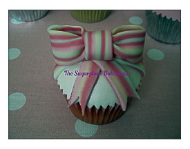 Pastel Fondant Cupcakes Roses, Stripes, Bows And Bunting