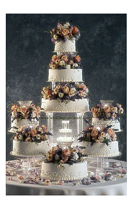 Tier Cascade Fountain Wedding Cake Stand