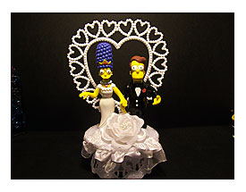 Simpsons Wedding Cake Topper 