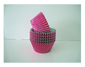 Cupcakes Cases Hot Pink Foil Sams Cupcakes LondonSams Cupcakes