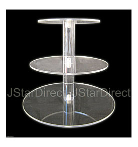 Tier Clear Acrylic Round Cup Cake Stand Tower Wedding Party Baby