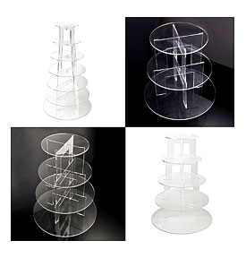 Tier Crystal Clear Acrylic Round Cupcake Stand Hotle Wedding