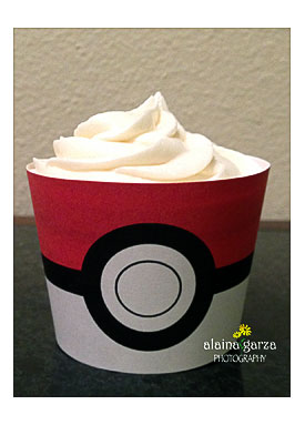 Pokemon Pokeball Inspired Cupcake Wrapper By FancyAndFunFamily