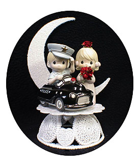 POLICE Car Wedding CAKE TOPPER Policeman W By YourCakeTopper