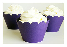 Purple Cupcake Wrappers Purple Party Supplies By WhenitRainsPaper