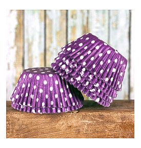 Purple Polka Dot Cupcake Liners Purple By Thebakersconfections
