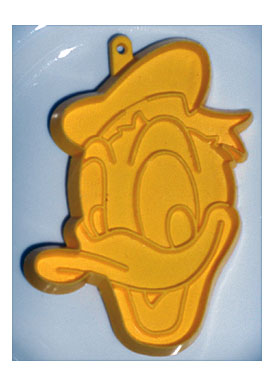 SOLD Donald Duck Head Face Cookie Cutter Plastic Yellow Walt Disney