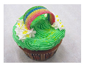 Ergo. Rainbow Cupcakes For St. Patty's Day