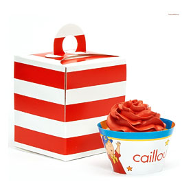 Caillou Cupcake Wrapper & Box Kit