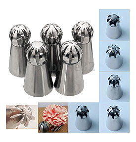 Russian Flower Ball Cake Decorating Icing Piping Nozzles Pastry Tips