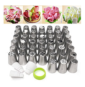 45X Russian Flower Icing Piping Nozzles Cupcake Cake Decoration Tips